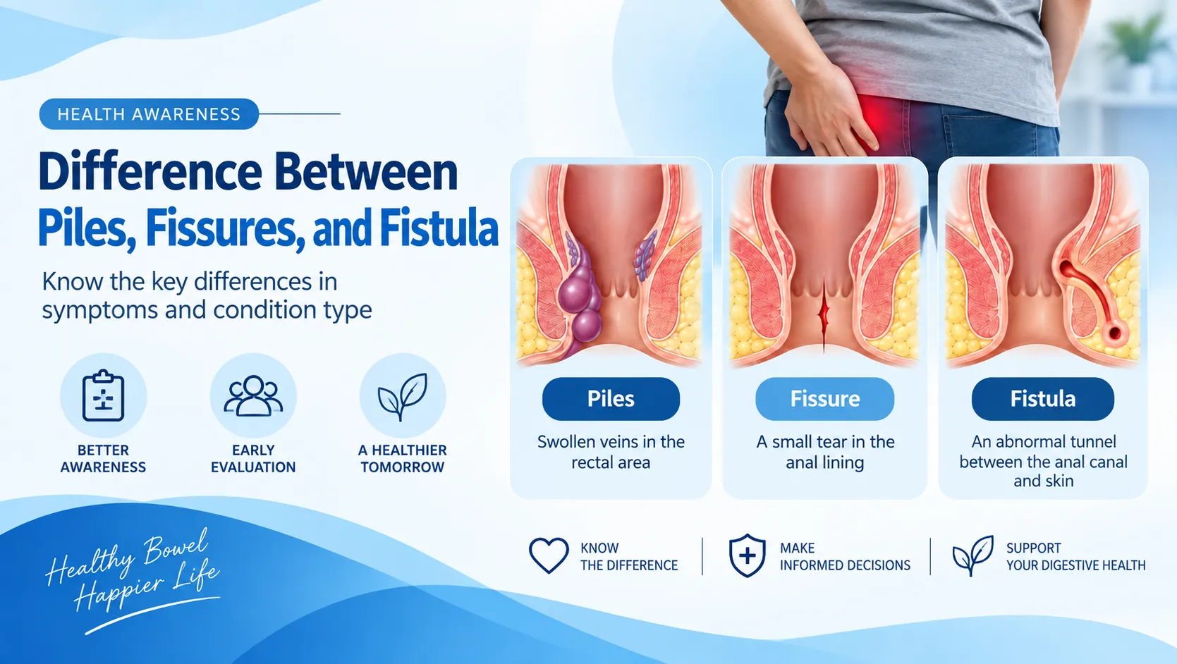 Difference Between Piles, Fissures, and Fistula